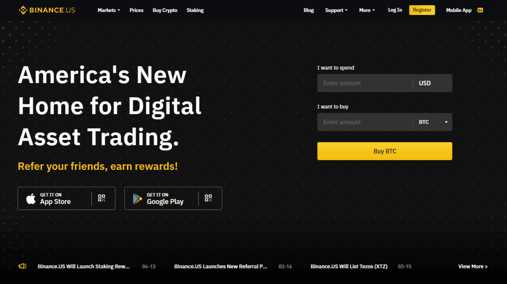 Binance Homepage