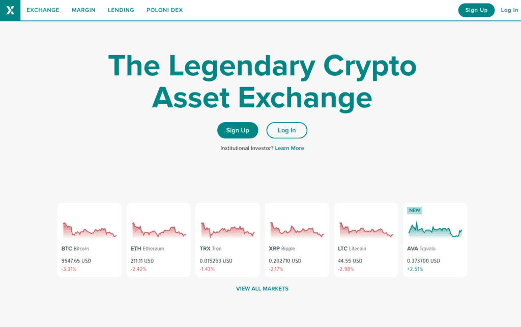 Poloniex Homepage